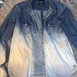 American eagle jean button up